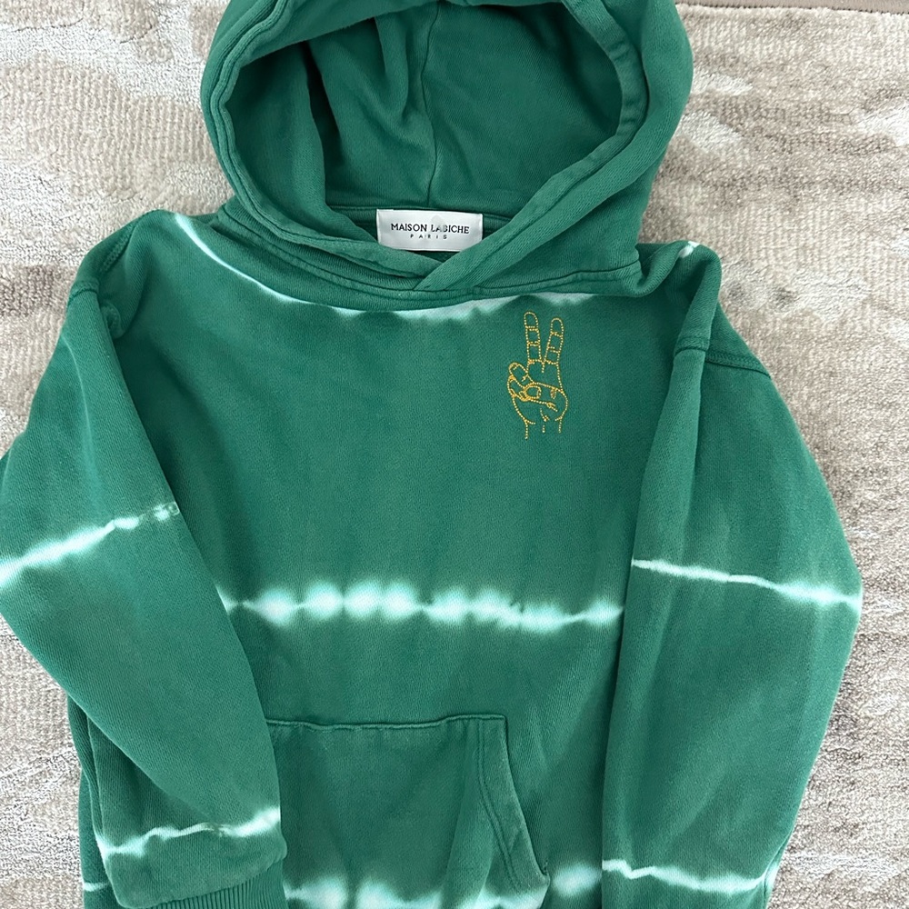 Green Tie-Dye Kids Hoodie